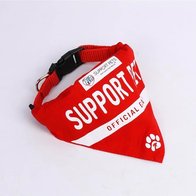 Support Pets Reversible ESA & PSD Pet Bandana – Printed “Support Pet” & Service by HomePage