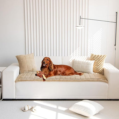 Sofa Cover Fuzzy Couch Cover for Pet, Couch Covers for Dogs Washable Non-Slip by Mitid