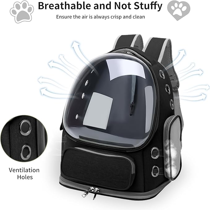 Cat Backpack Carrier for Cats and Small Dogs, Breathable Cat Bubble Backpack - Image 2