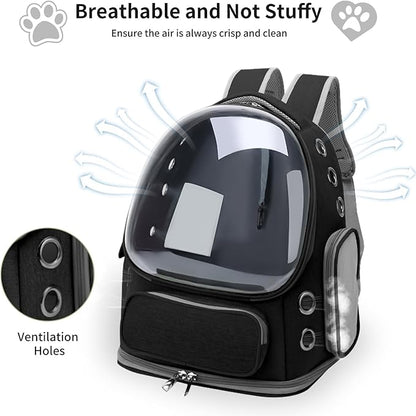 Cat Backpack Carrier for Cats and Small Dogs, Breathable Cat Bubble Backpack - Image 2