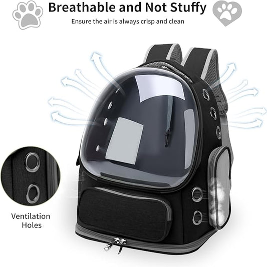 Cat Backpack Carrier for Cats and Small Dogs, Breathable Cat Bubble Backpack - Image 2