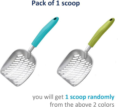 WePet Cat Litter Scoop, Aluminum Alloy Sifter, Kitty Metal Scooper, Deep Shovel - Image 2