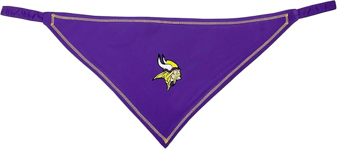 Pets First NFL Minnesota Vikings TIE Bandana, Size Small/Medium. Dog Bandana - Image 2