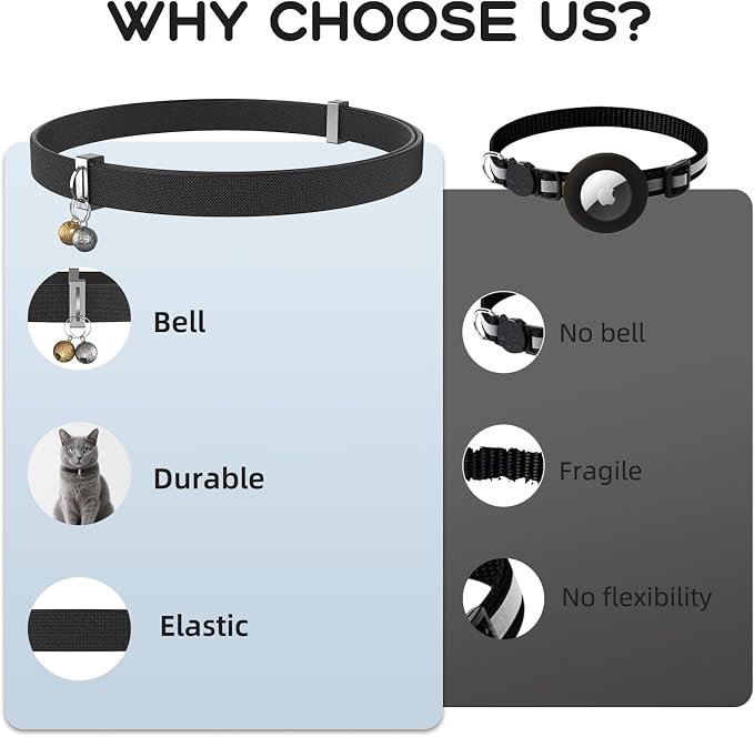 Cat Collar with Bell, 7-12 Inch Adjustable, Soft None Breakaway Lightweight - Image 6