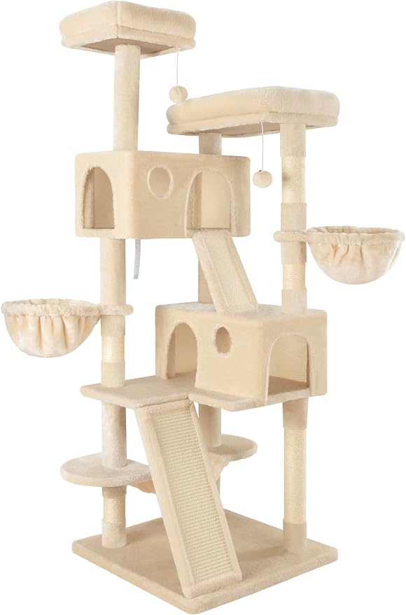 MUTICOR 66 Inches Multi-Level Large Cat Tree Tower - Image 9