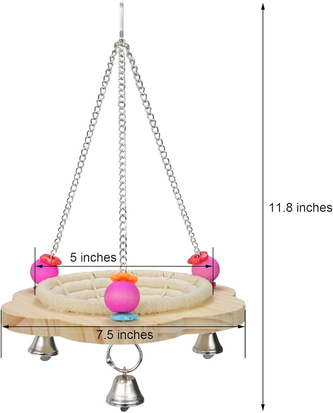 Wontee Bird Nest Parrot Breeding Nest Bed Bird Hanging Swing - Image 3