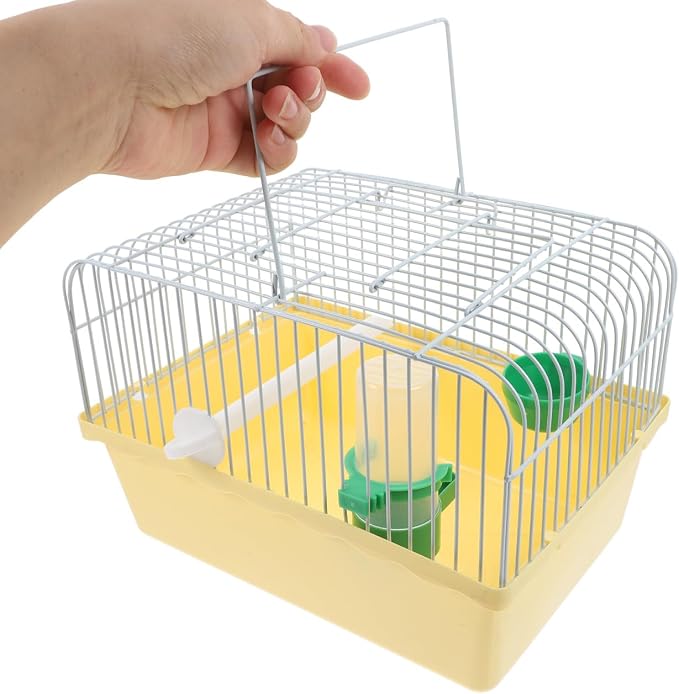Portable Bird Cage with Waterer Food Box and Perch Lightweight Spacious Travel - Image 2