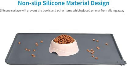 AUDWUD Silicone Waterproof Pet Feeding Mats, Anti Slip Bowl Pad, Dog Mat - Image 2