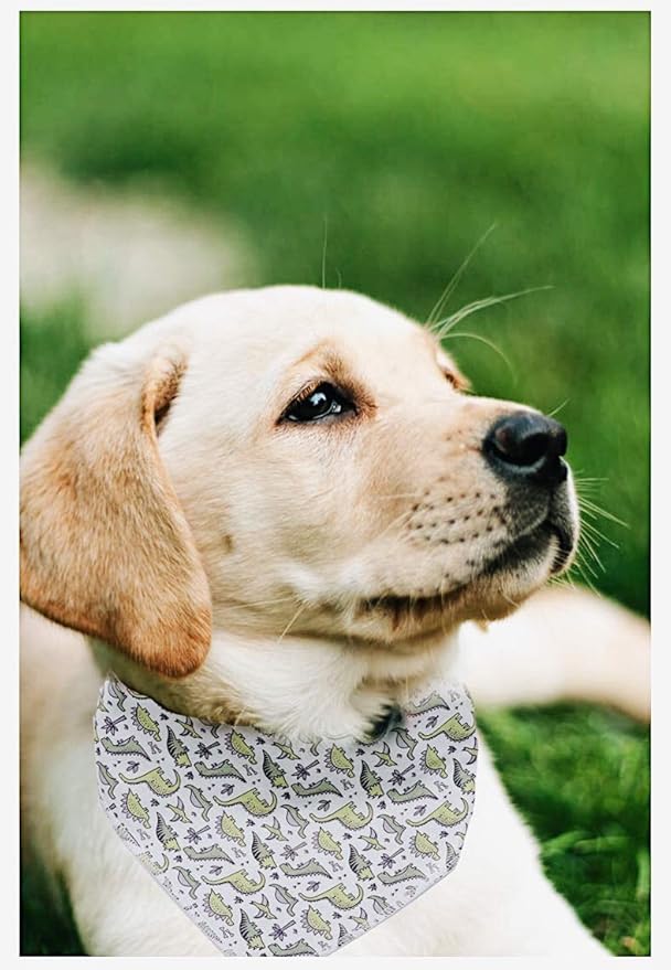 ARING PET Dinosaur Dog Bandanas, Summer Kerchief Triangle Bibs Scarf - Image 5