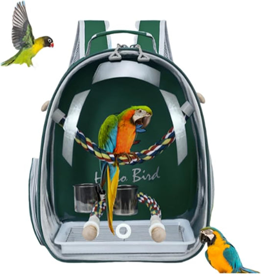 Bird Traval Carrier Cage, Vet Transport Book Bag by Misyue