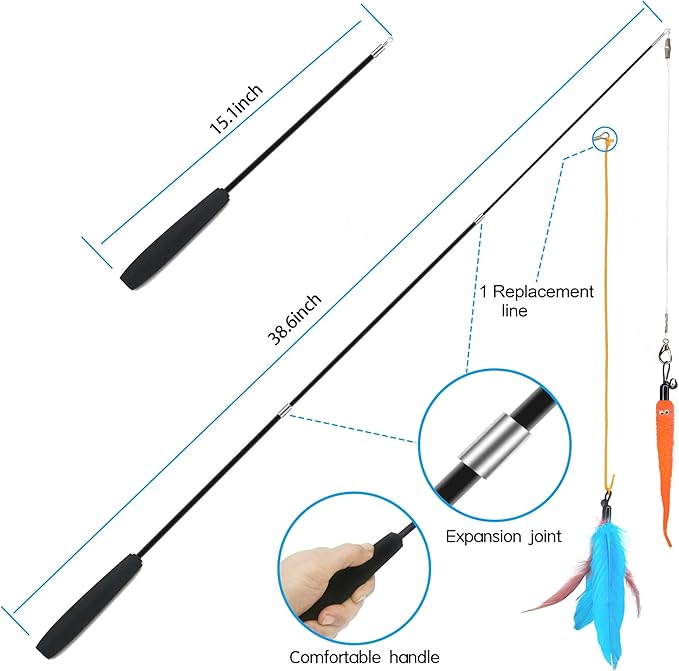 ZPH Cat Toys Interactive for Indoor Cats, Interactive Feather Toy for Teaser - Image 5