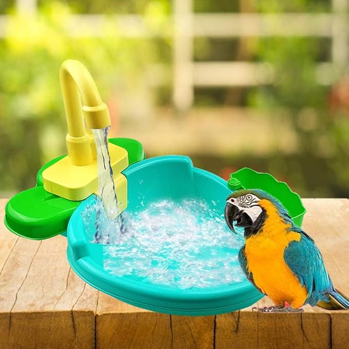 Petlex Bird Bath for Cage, Bird Bath Fountains Indoor, Parrot Automatic Bathing - Image 6