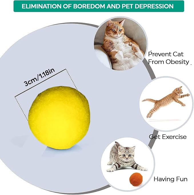 Premium Soft Pom Pom Balls for Kittens - Image 3