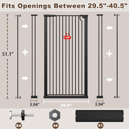 Fairy Baby 51.18" Extra Tall Cat Gate - Image 2