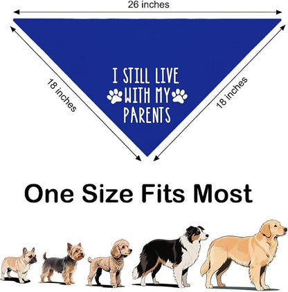I Still Live with My Parents Blue Dog Bandana, Humor Gifts - Image 2