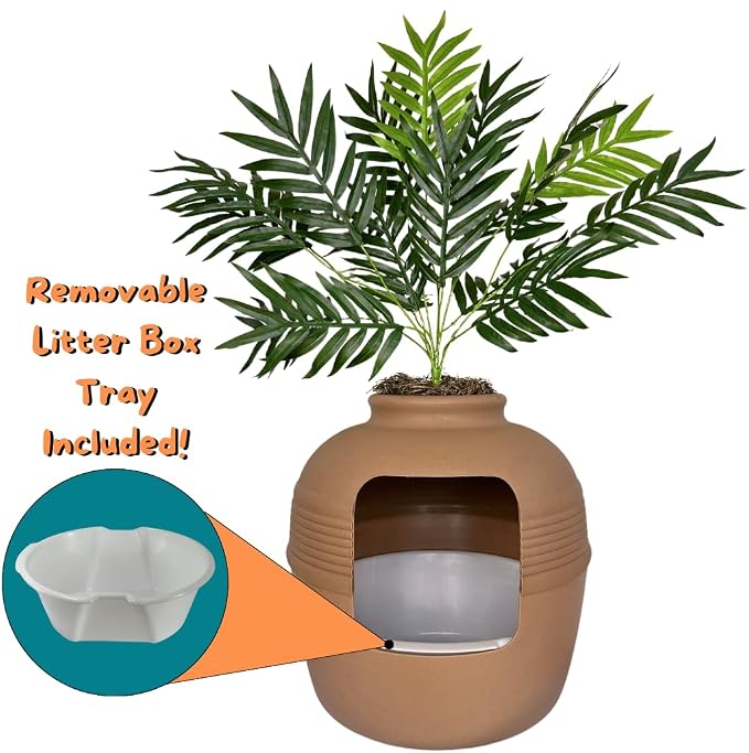 Good Pet Stuff Hidden Litter Box Planter, Decorative Cat Litter Enclosure - Image 3