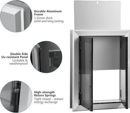 Large Dog Door, Aluminum Frame Doggy Door, Weatherproof Dogs Doors - Image 6