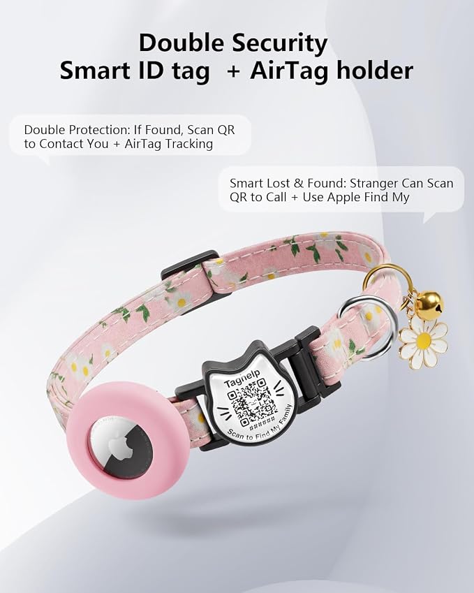 Cute Floral Breakaway Cat Collar - Image 3