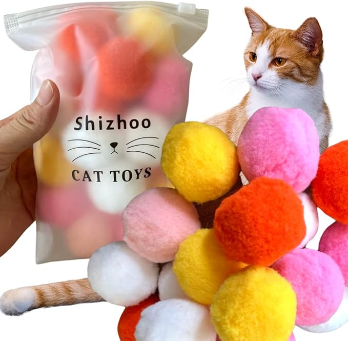 Premium Soft Pom Pom Balls for Kittens by Shizhoo