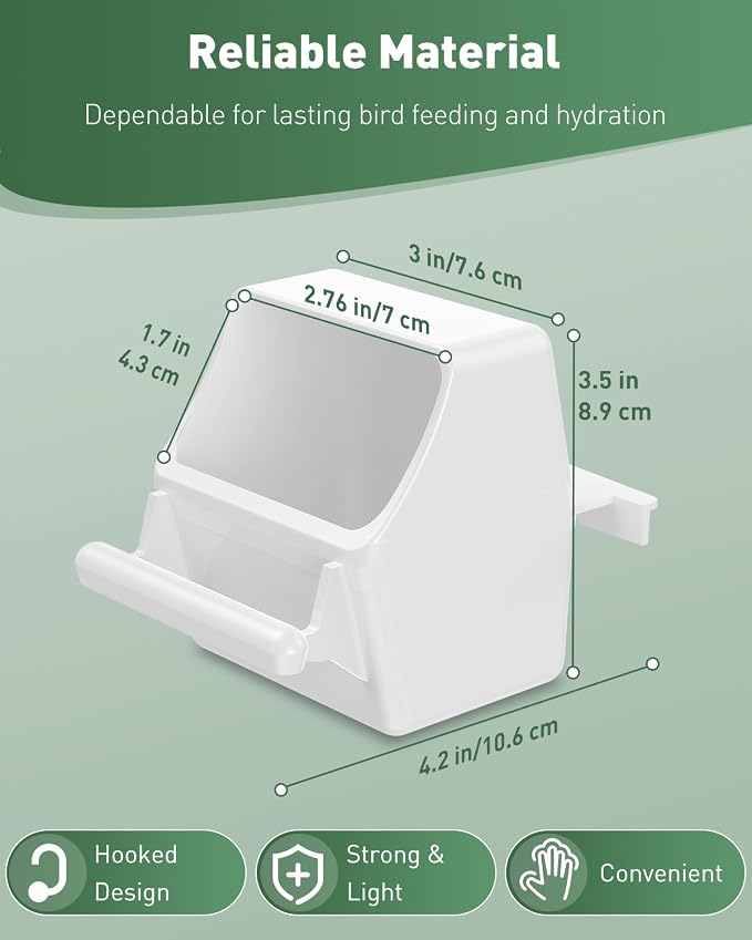 Pawfly 1 Pcs Bird Feeder Hanging Plastic Bird Cage Feeders - Image 2