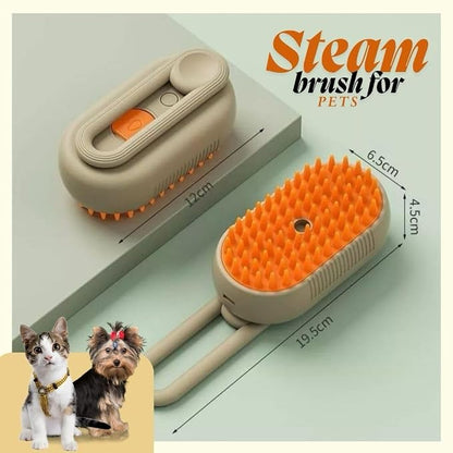 3-in-1 Steam Pet Brush for Cats & Dogs – Self-Cleaning Grooming Comb - Image 5