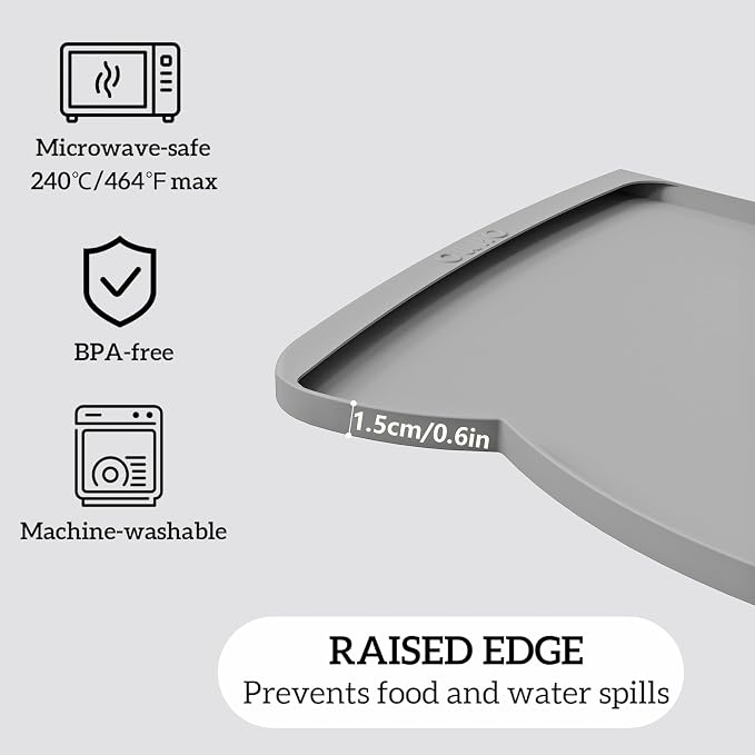 OHMO Dog Food Mat w/Residue Collection Pocket Silicone Pet Feeding Mat - Image 4