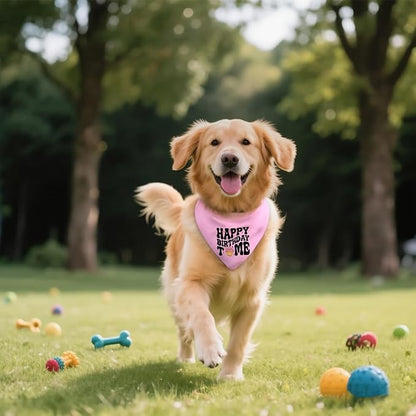 Happy Birthday to Me Pink Dog Bandana, Cute Birthday Gifts - Image 5