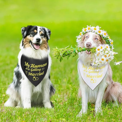 SZEE Wedding Decorations for Pets, 2 Pack My Humans are Getting Married Dog - Image 2