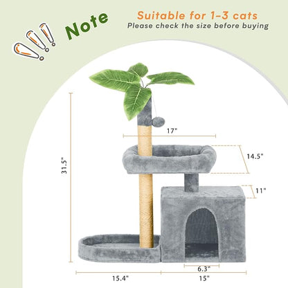 31.5in Multi-Level Cat Tower - Image 2