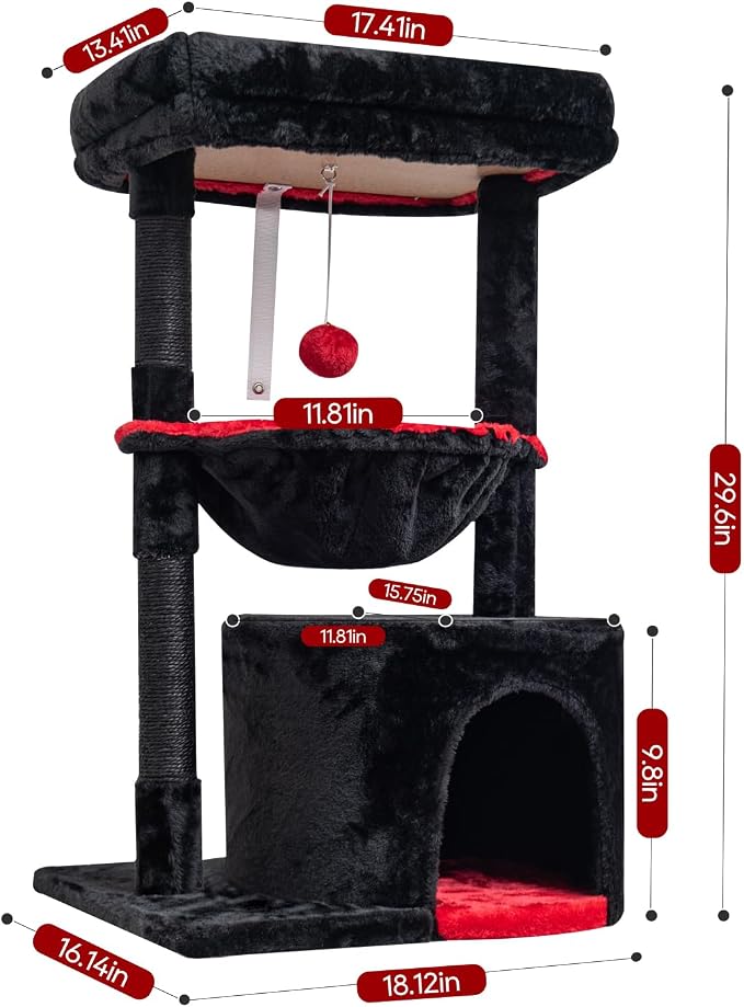 SYANDLVY Gothic Cat Tree with Coffin Bed - Image 2