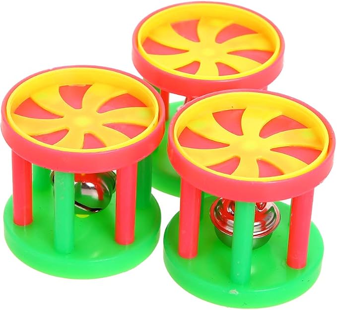 QBLEEV Bird Roller Rattles Toys, Parrot Foot Toys, Foraging Chewing Bell - Image 5
