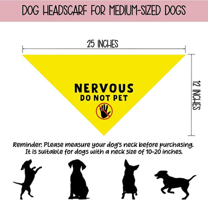 Nervous Do Not Pet Dog Bandana, Nervous Anxious Dog Bandana No Hand Sniffs Gift - Image 2