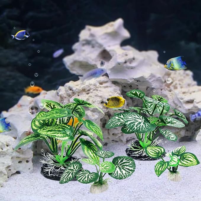 4PCS Aquarium Plants Betta Fish Tank Decorations Small Size Soft Faux Silk - Image 3