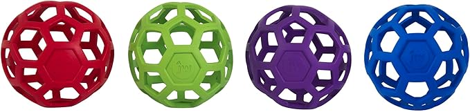 JW Pet Hol-ee Roller Dog Toy Puzzle Ball, Natural Rubber, Extra Large, Colors - Image 5