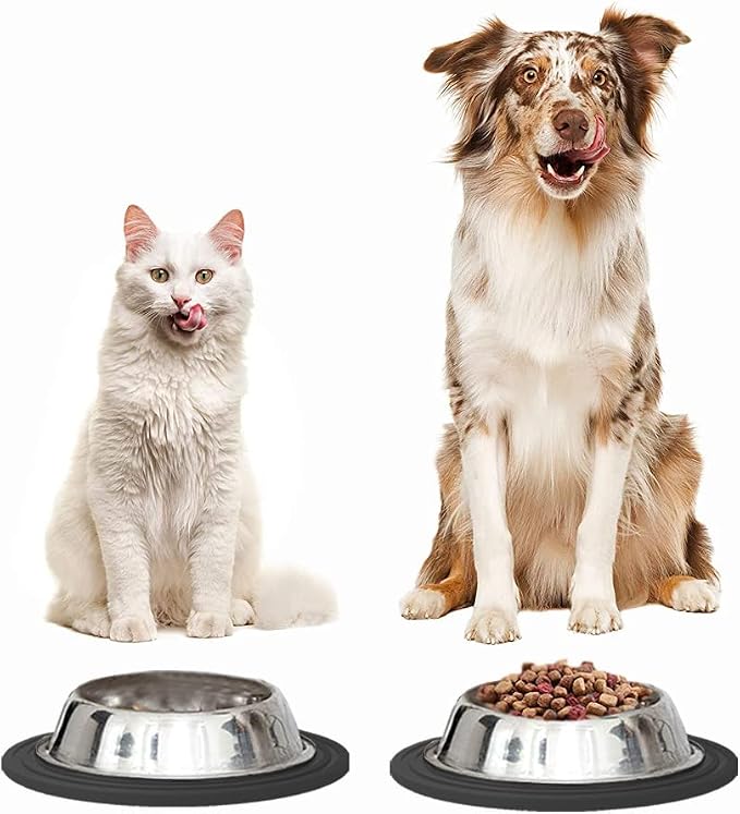 2 Pack Silicone Pet Food Mat, Small Rubber Mat - Image 7