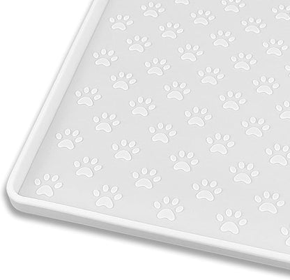 Ptlom Pet Placemat for Dog and Cat, Waterproof Silicone Pet Feeding Bowl Mats by PTLOM