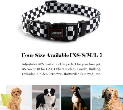 QQPETS Adjustable Soft Dog Collar: Print Flower Pink Multicolor Cute Patterns - Image 5