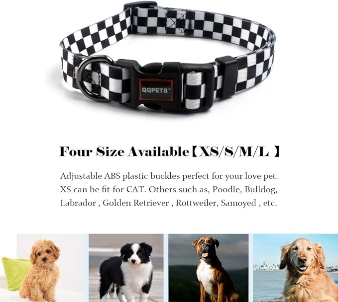QQPETS Adjustable Soft Dog Collar: Print Flower Pink Multicolor Cute Patterns - Image 5