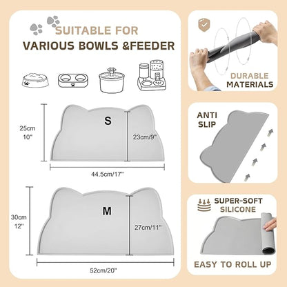 Cat Food Mat, Silicone Pet Feeding Mat - Image 5