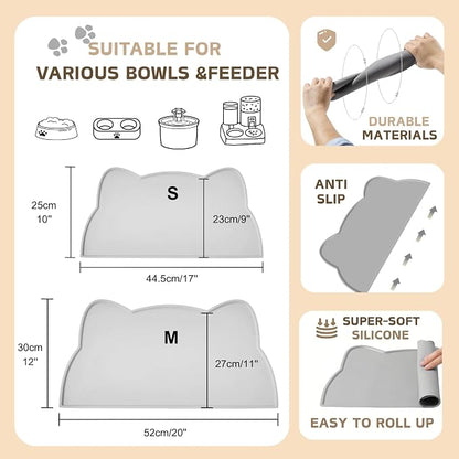 Cat Food Mat, Silicone Pet Feeding Mat - Image 5