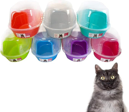 Petphabet Jumbo Hooded Cat Litter Box, Extra Large Gray - Image 6