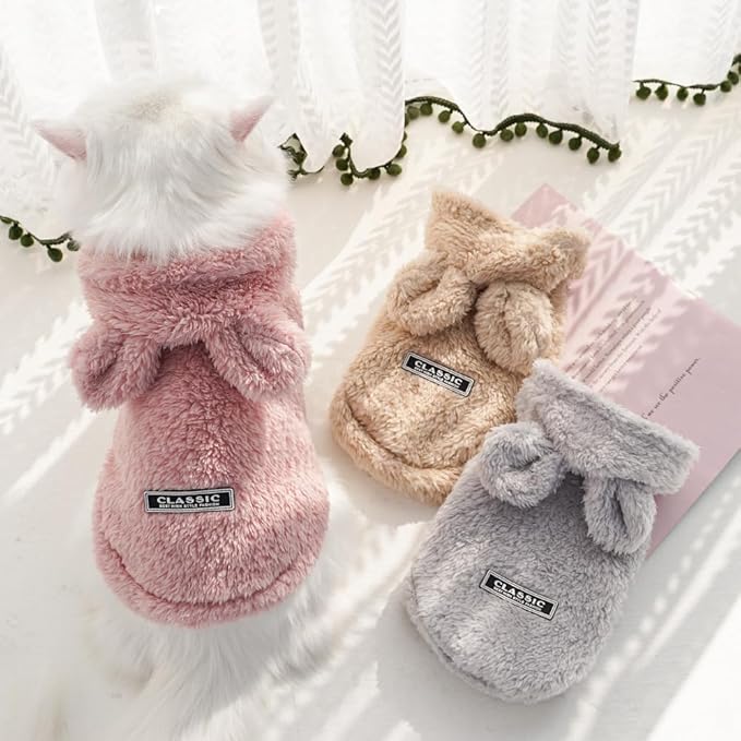 Selena Cat Bunny Ears Costume Cute Dog Kitten Hoodies Sweater Rabbit Ears Puppy - Image 5