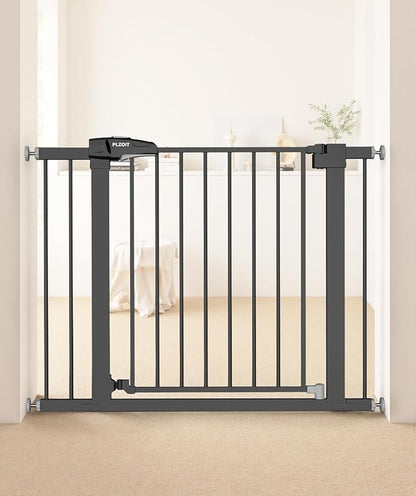 Baby Gate for Stairs, 29.5-40.5" Dog Gate for Doorways, Walk Thru Auto Close by PLZOIT-Baby