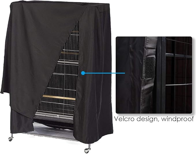 Bird Cage Covers for Night Large Birdcage Protection Blackout Breathable - Image 4