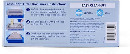Fresh Step Jumbo Drawstring Cat Litter Box Liners, Unscented Heavy Duty Kitty - Image 6