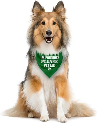 I'm Friendly Please Pet Me Dog Bandana - Image 3