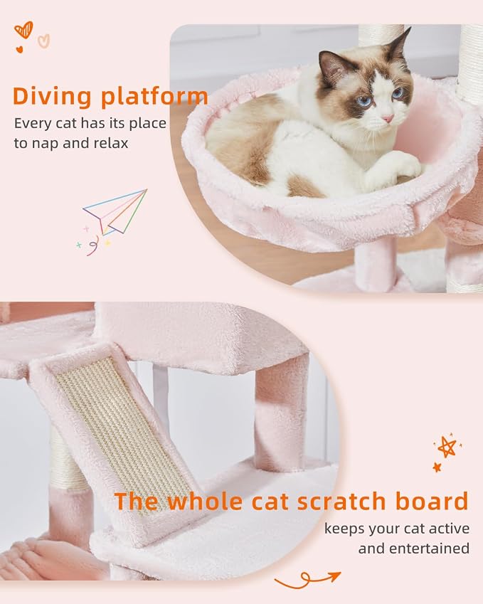 Taoqimiao Cat Tree 71-Inch, Cat Tower - Image 5