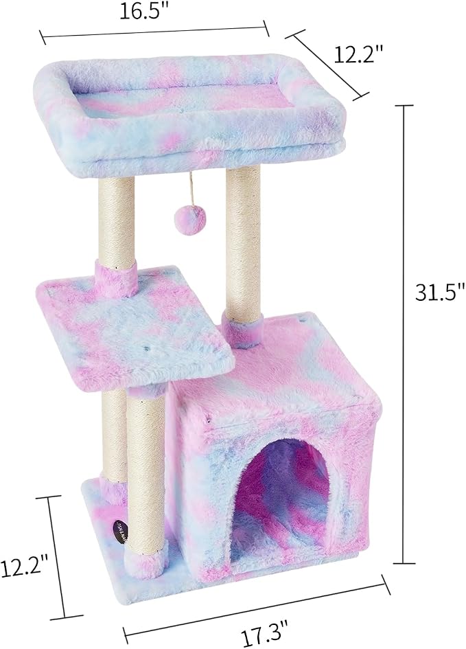 FISH&NAP Cute Cat Tree Kitten Cat Tower - Image 6