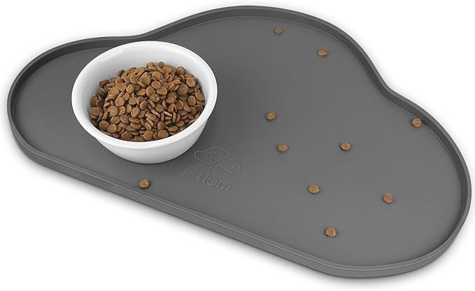 Ptlom Silicone Pet Placemat for Dogs and Cats, Non-Slip Waterproof Dog Feeding by PTLOM