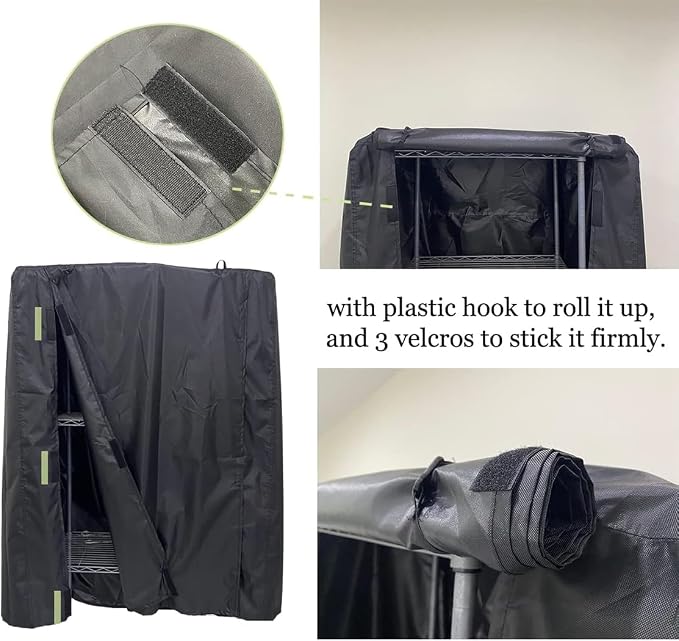 J&C Black 420D Heavy Duty Bird Cage Cover Blackout Sun Light - Image 5